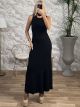 Maxi Sleeveless Knitted Dress/Black
