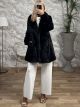Eco Fur Coat-2419/Black