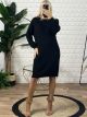 Knitted Braids Dress-1005/Black