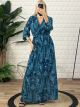 Maxi Muslin Paisley Dress/Petrol