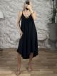 Mono Sleeveless Midi Dress-92163/Black
