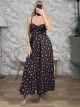 LittleFlowers Βuttons Maxi Dress/Black