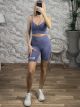 Athletic Top&Biker Leggings Set-126/Purple