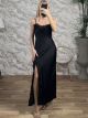 Lace Lingerie Maxi Dress-811/Black