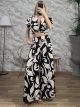 Satin Pants Set-5622/Black