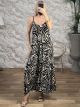 Animal Summer Maxi Dress-3037/Zebra