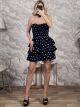 Dots Mini Ruffled Dress//Black