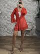 Cabbana Sleeves C-through Kimono-8380/Red