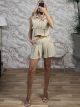 Safari Vest Shorts Set NEW-19632/Beige