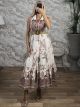 Cotton Semizie Straw Belt Maxi Dress-9992/White