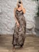 Animal & Lace Maxi Dress/Leopard2