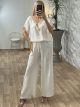 Oversized Pants Set/White