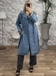 Maxi Denim Coat-30019/Blue