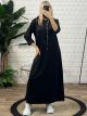 Velvet Oversized Hooded Dress/Black