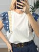 T-shirt Denim Kippur Sleeves-NEW/White
