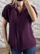 Balloon ShortSleeves Shirt-25164/Dark Magenta
