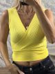 Knitted X Top/Yellow