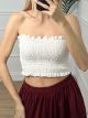 Wasp Nest Strapless Top-NEW/White