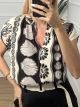 Viscose Marine Top/Black