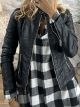 Leather Mao Jacket-022/Black