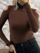 Knitted Top Shoulders/Chocolat