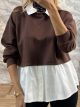 Broochless Shirt Sweatshirt/Chocolat
