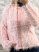 Mohair Silver Thread Cardigan/Pink