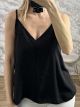 Muslin OpenBack Knot Top/Black