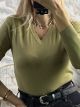 Viscose Knitted Ve Top-508/Lime