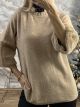 Fur Sleeves Sweater/Beige