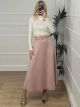 Suede Belt Skirt/Pink