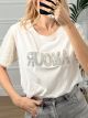 Sequin Sleeves AMOUR T-shirt/White