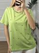 T-shirt Colored Strass/Lime