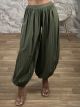 Wide Cotton Pants-96666/Khaki
