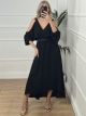OpenShoulders Lurex Dress/Black