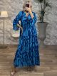 Maxi Cotton Tunik Dress-4002/Blue