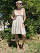 Viscose Open Back Mini Dress-2532/White