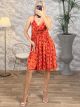 Silk Mini Dress Golden Cracks-2515/N2