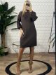 Knitted Braids Dress-1005/Chocolat