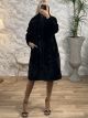 Long Soft Fur Coat Sizes-21841/Black