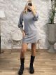 Mini Knitted Dress-2163/Grey