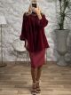 Thick Oversized Fur Coat/Burgundy