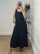 Super Wide Flower Jumpsuit/Black