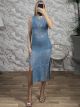 Knitted Sleeveless Dress-11/Ciel