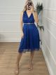 Midi Lace Dress/Blue Royal