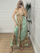 Maxi Silk Openback Dress/Beige