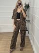 Kimono Set Print/Meander Camel