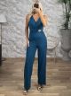 Gold Pin Jumpsuit-6178/Petrol