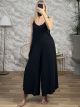 Sleeveless Asymmetrical Jumpsuit-50705/Black