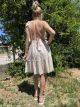 Viscose Open Back Mini Dress-2532/White
